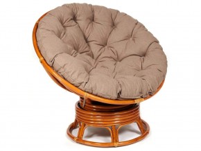 Кресло-качалка Papasan w 23/01 B с подушкой Cognac, экошерсть Коричневый в Усть-Катаве - ust-katav.магазин96.com | фото