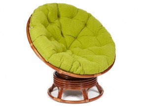 Кресло-качалка Papasan w 23/01 B с подушкой Pecan, флок Олива в Усть-Катаве - ust-katav.магазин96.com | фото