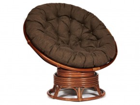 Кресло-качалка Papasan w 23/01 B с подушкой Pecan, ткань Коричневый в Усть-Катаве - ust-katav.магазин96.com | фото