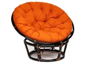 Кресло Papasan 23/01 W с подушкой Antique brown, ткань Оранжевый в Усть-Катаве - ust-katav.магазин96.com | фото