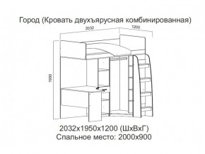 Кровать двухъярусная комбинированная в Усть-Катаве - ust-katav.магазин96.com | фото