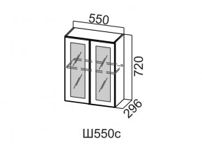 Ш550с/720 Шкаф навесной 550/720 (со стеклом) в Усть-Катаве - ust-katav.магазин96.com | фото