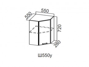 Ш550у/720 Шкаф навесной 550/720 (угловой) в Усть-Катаве - ust-katav.магазин96.com | фото