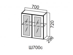 Ш700с/720 Шкаф навесной 700/720 (со стеклом) в Усть-Катаве - ust-katav.магазин96.com | фото