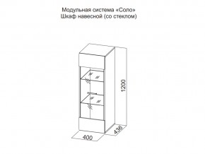 Шкаф навесной (со стеклом) в Усть-Катаве - ust-katav.магазин96.com | фото